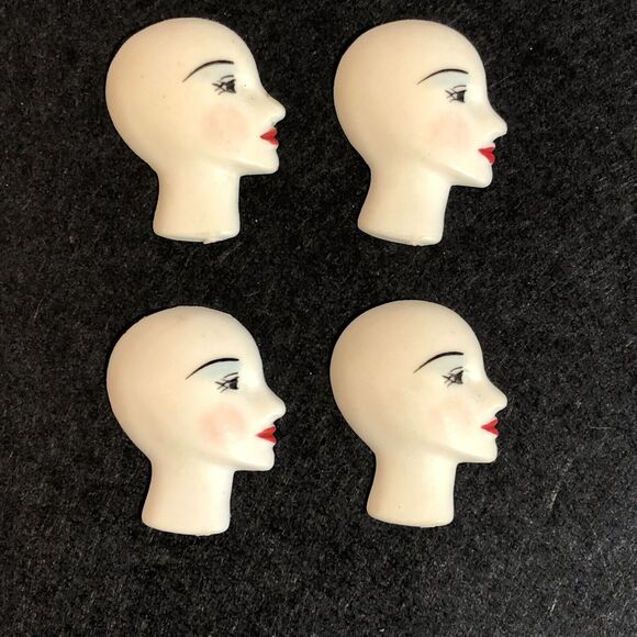 Woman's Profile Heads Craft Pieces Avant Garde Arts Crafts Jewelry Making - Picture 7 of 11